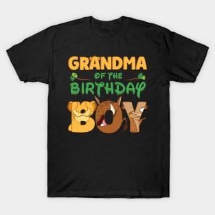 Grandma Of The Birthday Boy Lion Family Matching T-Shirt